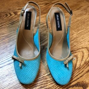 New Ladies slingback wedge heel shoes